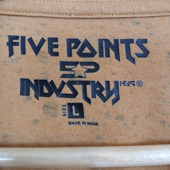 Five Points Industry T-Shirt Men Large Splatter Print Streetwear Urban Grunge - Picture 3 of 10